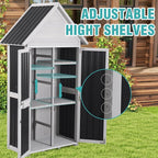 Sheds Outdoor Storage,Garden Shed with Metal Frame Structure and Adjustable Shelves,Large Capacity Storage Tool Cabinet Box for Backyard Garden Patio Lawn (White)