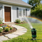 LIULO TOOL Gear Drive Sprinklers for Yard, 360 Degree Garden Water Sprinkler Head on Spike Base with 3/4 Inch Adapters, 5 Modes Adjustable Irrigation Tool for Large Area Yard Lawn Garden