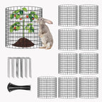 30 Pcs 11.8 in x12 in Wire Plant Protector Cages - Chicken Wire Cloche Animal Barrier, Metal Mesh Plant Cage with Stakes and Ties for Raised Bed Vegetables, Flowers, Shrubs & Plants