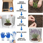 3Pack Plant Protector from Animals, 9pcs Wire Plant Protectors Metal Mesh Plant Cages, 11.8 x 15.7 Inch Outdoor Plant Guards for Rabbits Chicken Squirrels and Garden Protection