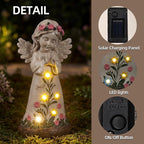 Rempry Solar Garden Angel Statue Decor for Yard Lawn Patio Outdoor, Unique Thanksgiving Anniversary Housewarming Decoration Gifts for Mom Grandma Women