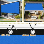 Shade&Beyond Customized Size 90% Sun Shade Cloth with Grommets, 6' X 20' Pergola Shade Cover Canopy, Mesh Tarp Sun Screens for Patio, Outdoor, Garden, Backyard GN01, Blue