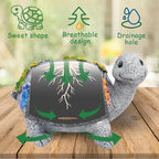 Turtle Succulent Planter, Resin Material, Indoor/Outdoor Use, Cute Decor, 5.9" x 3.94" x 3.15"