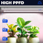 Barrina T5 Grow Light, Full Spectrum LED Grow Lights for Indoor Plants, 3ft 128W (8 x 16W, 800W Equivalent) Plant Light, Grow Lights for Seed Starting, Plug and Play, Pinkish White, 8-Pack