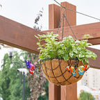 3pcs Butterfly Decorations for Flower Pots, Colorful Metal Hanging Ornaments Plant Decorations Pot Huggers for Garden Yard Fence Outdoor Decor (Butterfly)