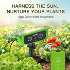 RainPoint WiFi Solar Drip Irrigation System, Smart Automatic Plant Watering Kit with App Control, Solar & USB-C, Tap-Free Watering System for Balcony, Backyard & Container Garden Plants, 10-15 Plants