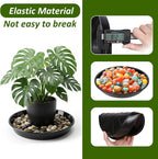 PeoMev 6PCS Plant Trays for Pots - 10 12 14 Inch Plant Saucer Round Plastic Plant Water Catcher Tray for Indoor Outdoor Garden Plants