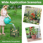 5 Pack Plant Protector from Animals, Wire Plant Cages Garden Plant Protectors, 15pcs Metal Mesh with Covers, Bunny Barricades Chicken Wire Cloche for Flower Vegetable to Keep Animals Out