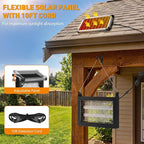 Solar Bug Zapper Outdoor, 4500V Solar Mosquito Zapper for Outdoor & Indoor, 1/2 Acre Coverage Cordless Rechargeable Electric Fly Zapper, IPX5 Waterproof Mosquito Traps for Backyard, Patio, Camping