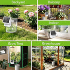 RAINPOINT Smart WiFi Solar Drip Irrigation System for Indoor&Outdoor Use,WiFi HUB Need,APP Control Auto Plant Waterer Device Kit Water Shortage Protection Push&Email Notification Water 10-20 Plants