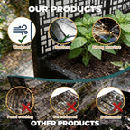 73" Ornamental Metal Planter Box with Trellis on Wheels, Raised Garden Bed with Scrollwork Privacy Screen, Outdoor Privacy Planters for Patio Balcony Backyard, Climbing Plants Vegetables
