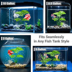 Silk Aquarium Plants Betta Fish Tanks Decor 6-in Soft Aquarium Decorations Fish Tanks Plants Leaf Hammock, Artificial Aquarium Plant Fish Tank Decorations Accessories Goldfish Reptile Plants Driftwood