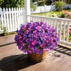 Bougainvillea Artificial Flowers Faux Plants for Outdoors Spring Porch Decor, 4 Bundles UV Resistant Outdoor Fake Bougainvillea Realistic Silk Outside Flowers for Patio Window Planters Garden Home