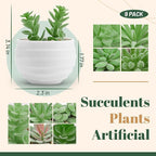 Der Rose 9 Pack Fake Plants Small Realistic Succulents Plants Artificial for Home Room Decor Indoor