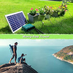 Lewisia 10W Solar Automatic Drip Irrigation Kit Auto Watering System 115FT for 30 Plants