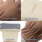 HANDLANDY Long Gardening Gloves for Men & Women, Thorn Proof Rose Pruning Gloves Leather Gauntlets Garden Glove Yard Work Glove (Warm Brown, Large)