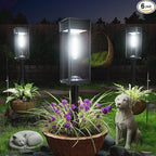 ALFIOT Solar Pathway Lights Outdoor, 6 Pack Bright Solar Lights Outdoor, Auto On/Off, IP65 Waterproof Solar Garden Lights Solar Powered Landscape Lighting for Yard Patio Walkway Driveway Pathway