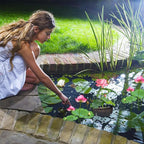 EBaokuup 4 Pcs Aquatic Pond Planting Bags-7" Reusable Mesh Water Garden Pond Plant Pot-Breathable Black Square Lily Plant Pots for Pond Bog Plant Garden Terrestrial Plant