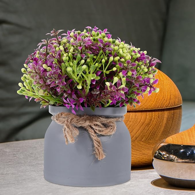 OSALADI Lifelike Artificial Orchid Bonsai in Lotus Color, Faux Potted Plant Decoration for Home and Office, Simulation Green Plant for Living Room and Desktop Display
