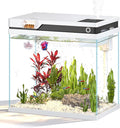 Vehipa Fish Tank, Smart Fish Aquarium Kit 7 Gallon with Auto Feeder, Humidifier, 4-in-1 Silent Pump, Adjustable Lighting & Temperature Display for Desktop, Office, Room