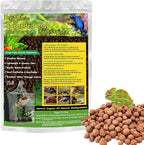 Riare 2LBS Expanded Clay Balls Terrarium Substrate for Reptiles - 100% Organic Lightweight Clay Pebbles Substrate Frogs False Bottom Substrate, Bioactive Terrarium Substrate for Drainage and Moisture
