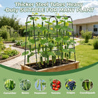 Cucumber Trellis for Raised Bed, 62"x62"U-Shape Garden Trellis for Climbing Plants Outdoor, Metal Arch Plant Support with Netting for Cucumbers, Beans, Tomatoes & Climbing Vegetables