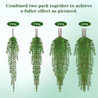 Waipfaru 8Pcs Artificial Hanging Plants, Fake Vines Fake Hanging Plants for Outdoors UV Resistant Ivy Artificial Plants Outdoor Faux Plants Indoor Bedroom Living Room Boho Wall Porch Shelf Decor