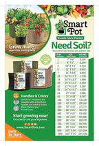 Smart Pot Soft-Sided Fabric Garden Plant Container Aeration Planter Pots, 10 Gallon, 5 Pack, Black