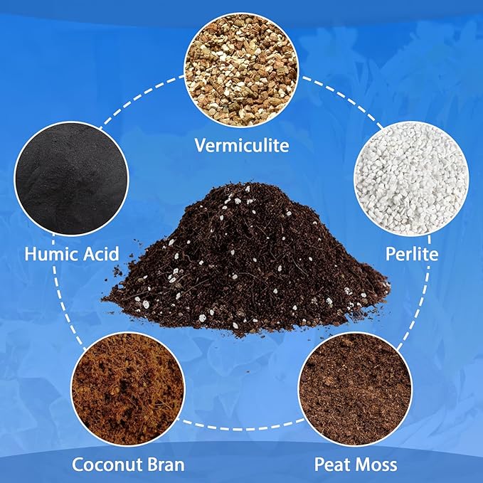 Halatool 3QT Indoor Potting Soil for Plants Orchid Potting Mix Garden Top Succulent Bonsai Soil for Aloe Vera Houseplants Flowers Vegetables & Herbs
