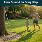 Lawn Leveling Rake 30x10 inch, (Professional-Grade) Lawn Leveler Tool with Stainless Steel Handle Rakes for Lawns Heavy Duty Landscape Rake for Backyard, Garden, Golf Course, Farm, Pasture