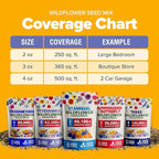 HOME GROWN Wildflower Seeds Mix - 49,100+ (2oz) Bulk Mix, 21 Varieties Wild Flower - Bee and Butterfly Garden Pack - Native Annual Flowers for Planting for Your Garden