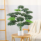 28'' Fake Plants Large Artificial Monstera Faux Plants Indoor Tall Plant, with White Planter Ideal, for Home Living Rooms, Patios, Porches, Bathrooms, and Outdoor Decor