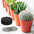 50 Plant Pots Hole Mesh Pad - MAQIHAN Flower Pot Mesh Mat Terrarium Potting Eye Mesh Mats Pot Substrate Barrier 2 Inch Net Bonsai Gardening Grid Ceramic Drainage Hole Mesh Screen Prevent Soil Leaking