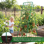 2 Pack Cucumber Trellis, 71" High Foldable A-Frame Garden Trellis for Raised Bed Garden Grow Support with Plant Support Clips Ties for Cucumber,Tomato, Climbing Plants and Flowers