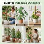 4 Pack 16" Moss Pole Monstera Plant Support - Stackable up to 48" - Plant Stakes for Indoor Climbing Plants Potted - Tall Coco Coir Pole Sticks & Accessories for Monstera, Pothos & Philodendron