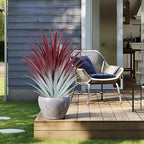 2ft Fake Spiked Agave Plant - Red Artificial Aloe Vera Plant 26 Inch - Tall Large Faux Floor Plants Perfect for Porch Door Step Home Office Patio Indoor Outdoor Decor (1 Pack)