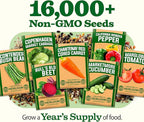 32 Heirloom Vegetable and Fruit Seeds for Planting - 16,000+ Seeds | Non-GMO Survival Seed Vault | High Germination | 32 Varieties of Vegetable Seeds for Your Home Survival Garden