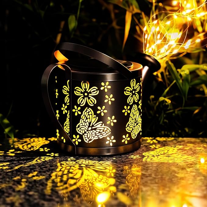 Solar Watering_Can Light, Solar Lights Outdoor Decor, Garden Decor Lights for Yard, IP65 Waterproof Hanging Lantern Lights, Gifts for Women Mom, for Yard Patio Lawn Pathway Landscape