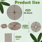 4Pcs Plant Pot Grid, Cuttable Flower Pot Soil Protector Covers, Planter Protector with 40 Deep Stakes, Dogs Cats Digging Stopper Baby Safety, 20.5 Inch 11.8 Inch Plant Grid Pot Cover
