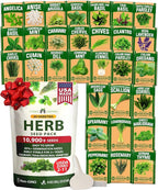 HOME GROWN 30 Herb Seeds for Planting 10,900+ Non-GMO Heirloom Seeds | Extra Large Variety Pack Herb Kit – Indoor Outdoor & Hydroponic | Culinary Seed Set | Grow Your Own Herbs | Gardening Gift