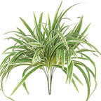 Artificial Spider Plant Large 23.6In Fake Greenery Plants UV Resistant Outside Faux Plants Bushes for Indoor Table Outdoor Planter Decor (4)
