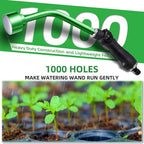 Saillong 16 Inch Watering Wand 1000 Holes with Thumb On/Off Thumb Control Heavy Duty Garden Sprayer Wand with Stainless Head Garden Hose Nozzle Wand for Seeding Flower Garden and Lawn