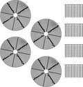Z Metnal Plant Pot Protector, Plastic Grid Pot Cover, Flower Protector Stopper for Cat Dog Digging, Baby Kids Safety - Black, 11.8 inch (4-pack)