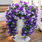 HyeFlora Bougainvillea Artificial Hanging Flowers Plants for Outdoors Decorations, 2pcs Fake Flowers Silk Bougainvillea Vines Realistic UV Resistant Faux Flowers for Planters Porch Patio Urn Yard, Mix