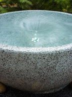 Tenaya Granite Vortex Fountain w/LED Lights: Stylish Whirlpool Water Feature. Hand-Crafted Modern Design, Adjustable Pump. HF-V01-14LT by Harmony Fountains
