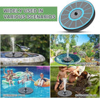 Yzert Solar Fountain for Bird Bath Direct Sunlight High Efficiency 3.5W Glass Panel Solar Water Fountain Outdoor Garden Flower (Blue)