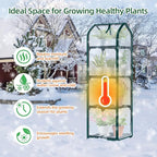 Ohuhu Mini Greenhouse for Indoor Outdoor, Small Plastic Plant Green House with Locking Wheels Portable Greenhouses with Durable Cover for Seedling,Ideal Gardening Gifts for Women Men White