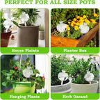 Suyeah 6 Pack Plant Watering Globes Top Fill, Self Watering Planter Spikes Insert, Self Watering Planter Insert Plant Watering Devices Plant Watering Bulbs for Indoor and Outdoor (Pumpkin)