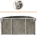 SOFE Farmhouse Galvanized Metal Hanging Planter Basket Set of 2, Unique Hanging Plant Pot Indoor Outdoor, 14 Inch/12inch Flower Pots Holder with Chain Hook, Home Garden Patio Decor