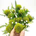 PASYOU Artificial Dandelion Flowers, Fake Dandelions Plastic Plants Faux Realistic Plant for Outdoor Indoor Home Garden Kitchen Bedroom Wedding Party Vase Planter Filler DIY Decorations Green 4 Pack